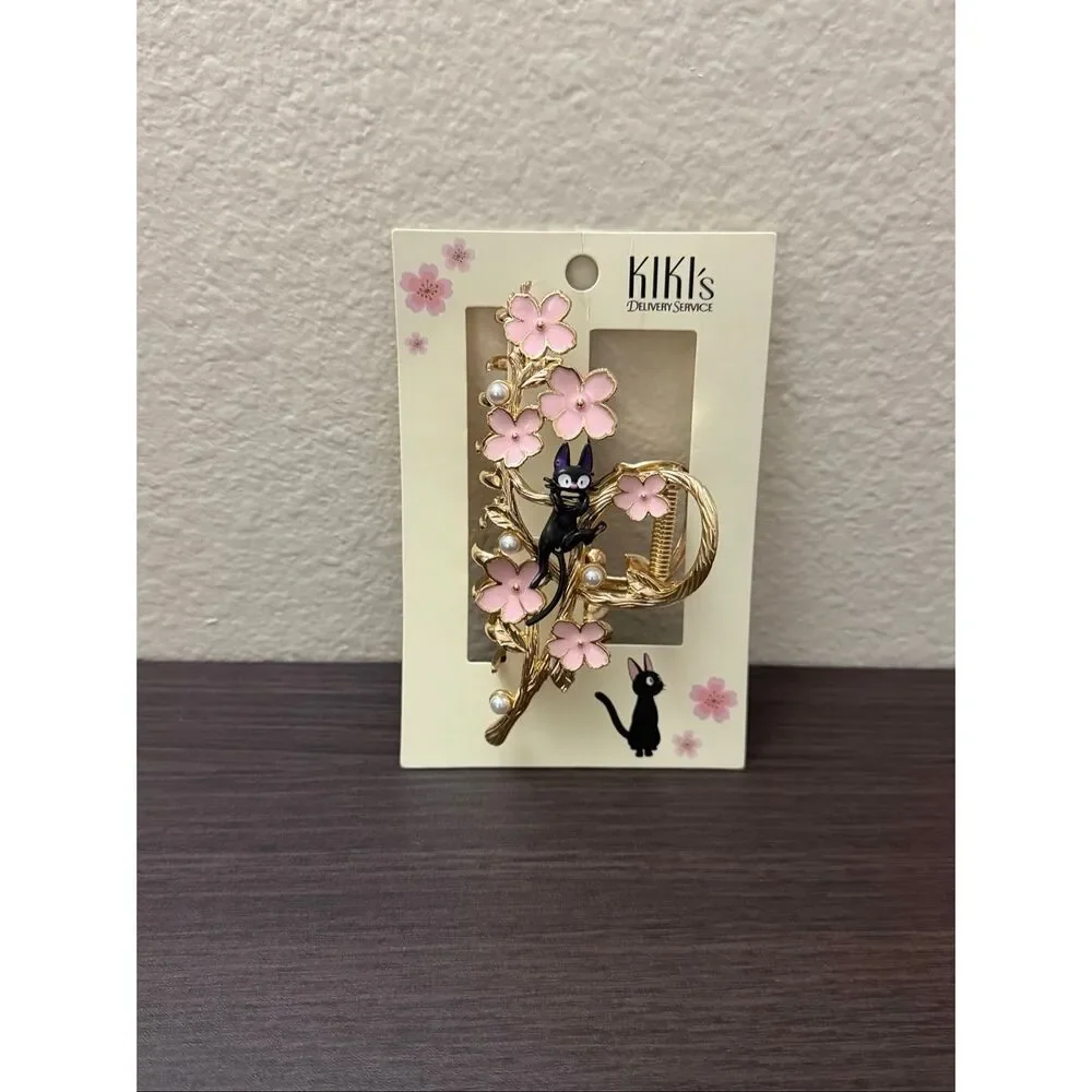 Studio Ghibli Kiki's Delivery Service Jiji Sakura Claw Hair Clip